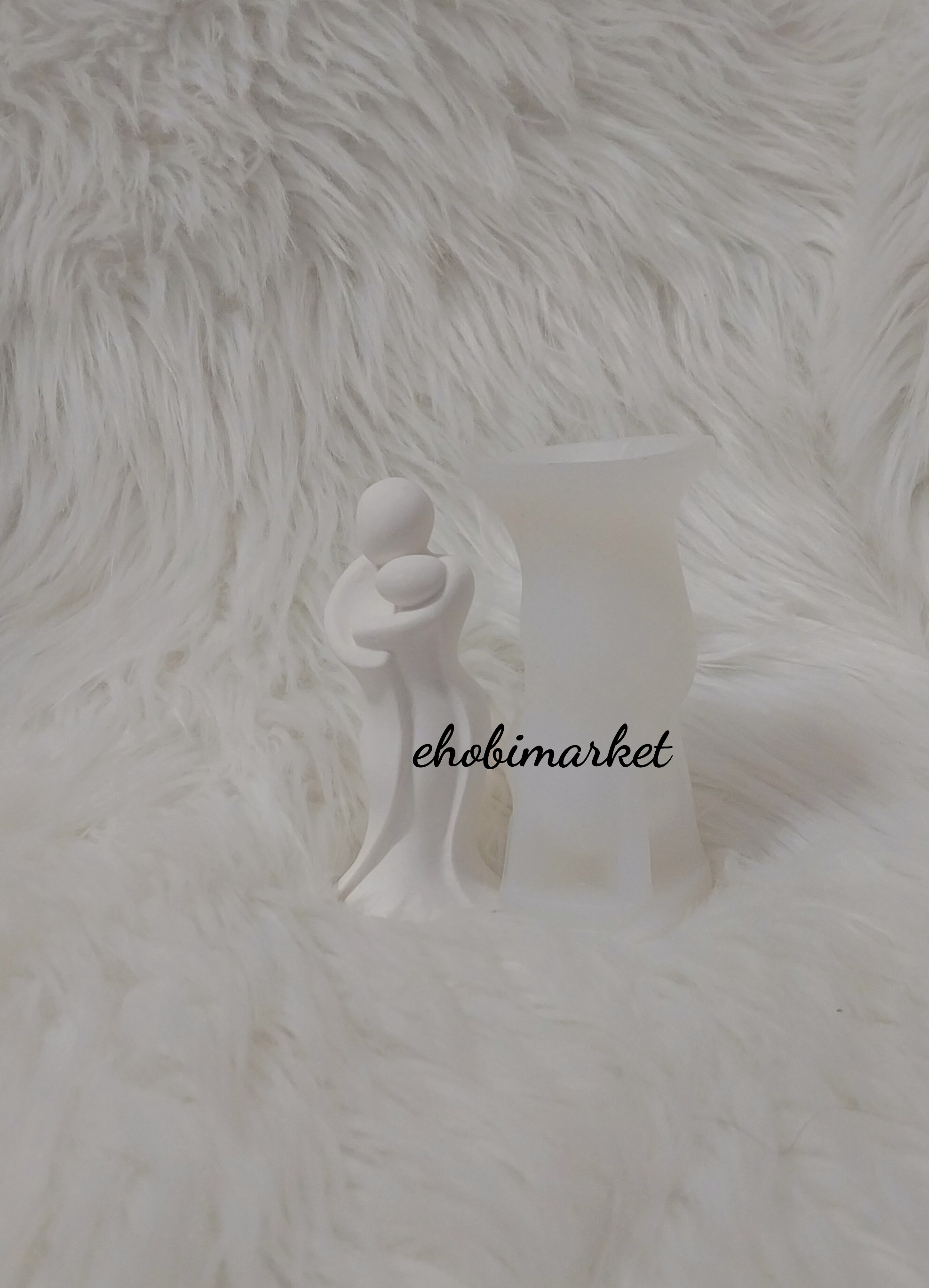 Sarilan sevgililer silikon kalip