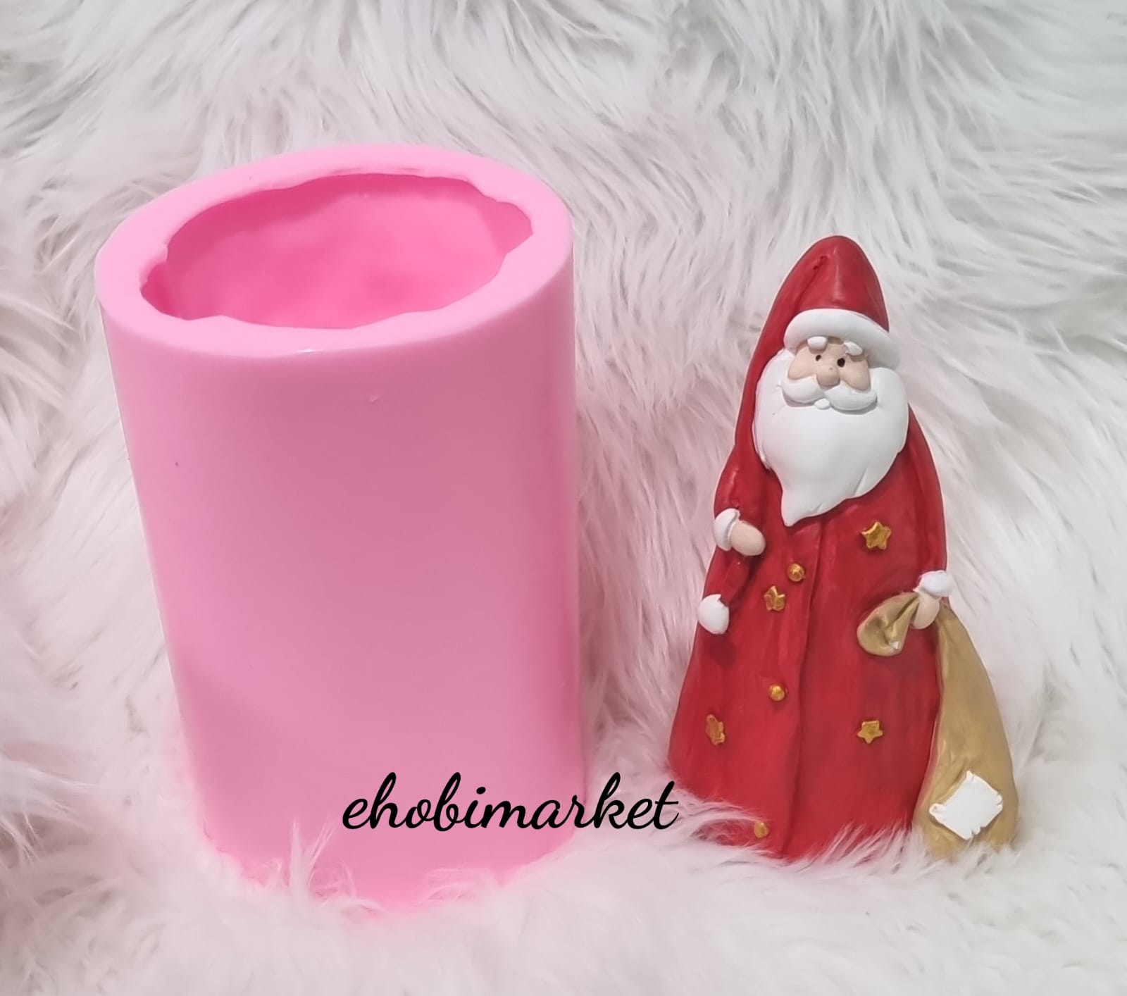 Büyük çuvallı noel baba silikon kalip
