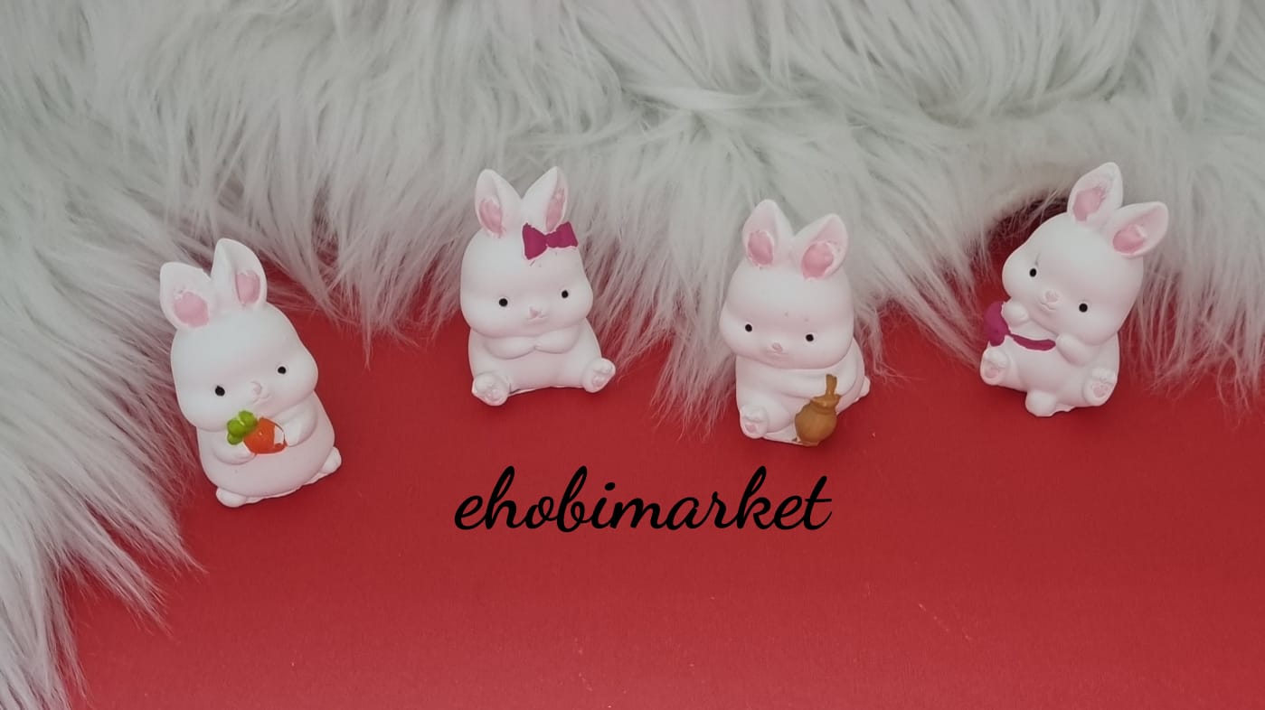 Sevimli tavşancıklar 4lü set silikon kaliplari