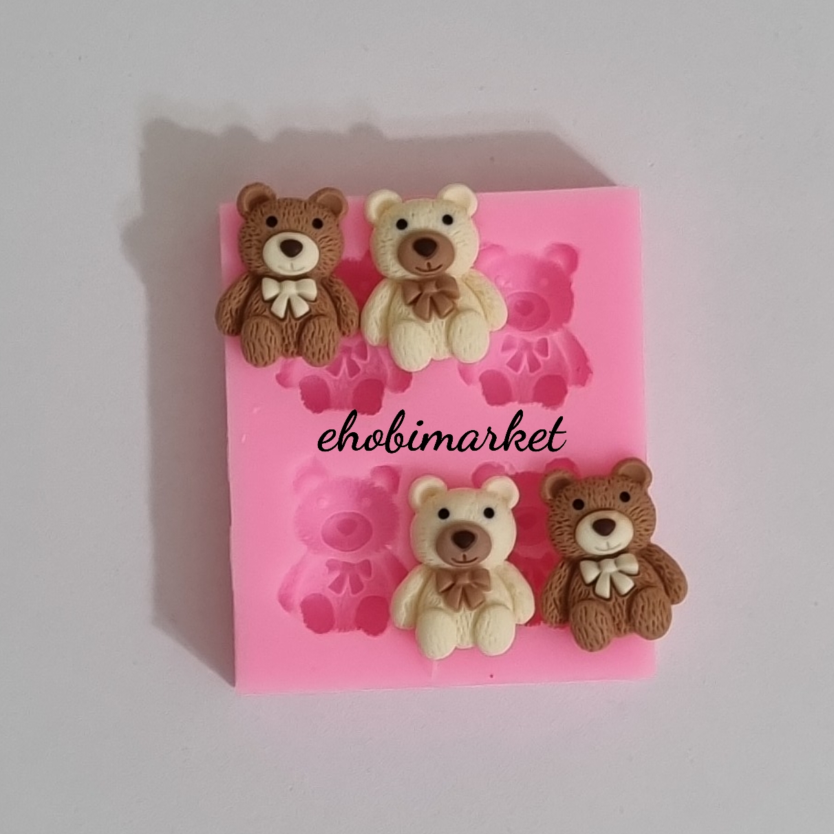 Sevimli 4lü ayiciklar silikon kalip