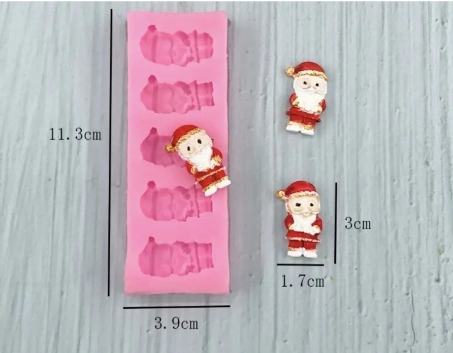 Minik 5li noel babalar silikon kalip