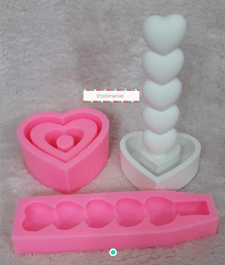 Kalpli şamdan takim silikon kalip