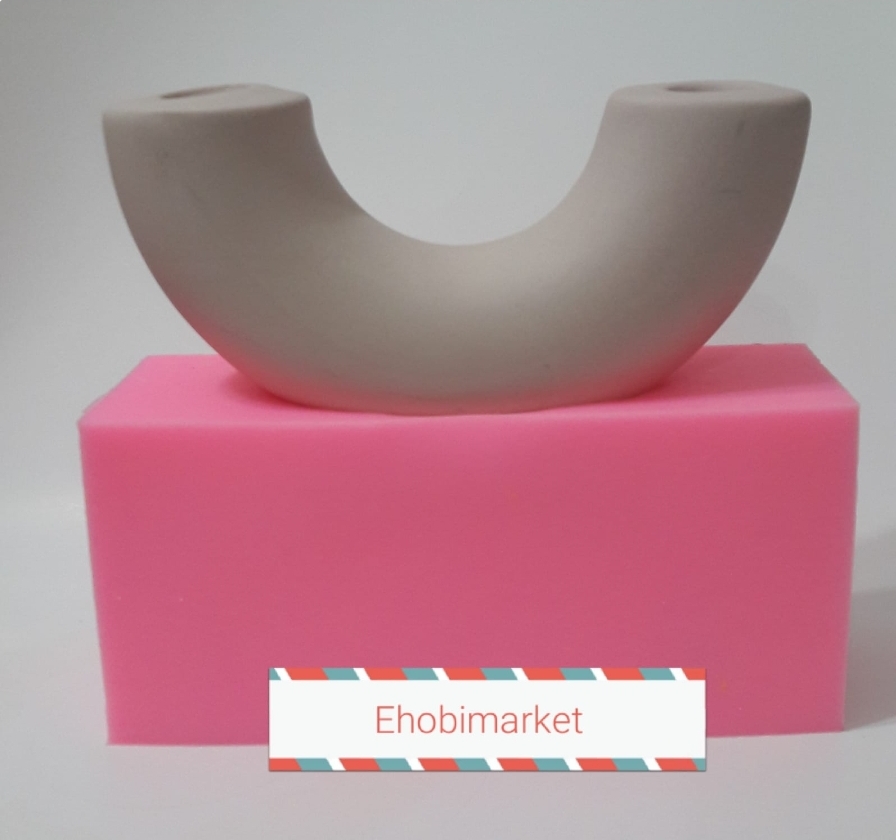 Ikili büyük şamdan silikon kalip