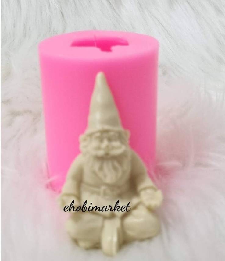 Oturan Cüce silikon kalip