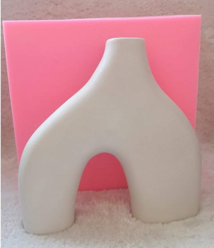 Iki ayakli hm vazo silikon kalip