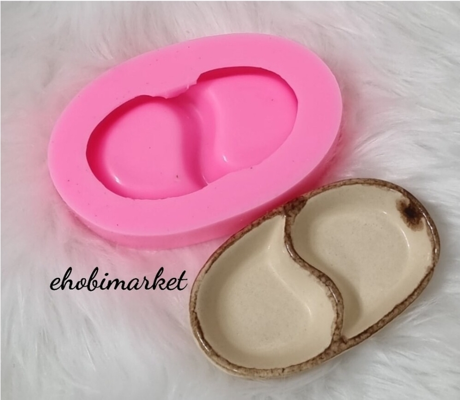 İki bölmeli lokumluk silikon kalip