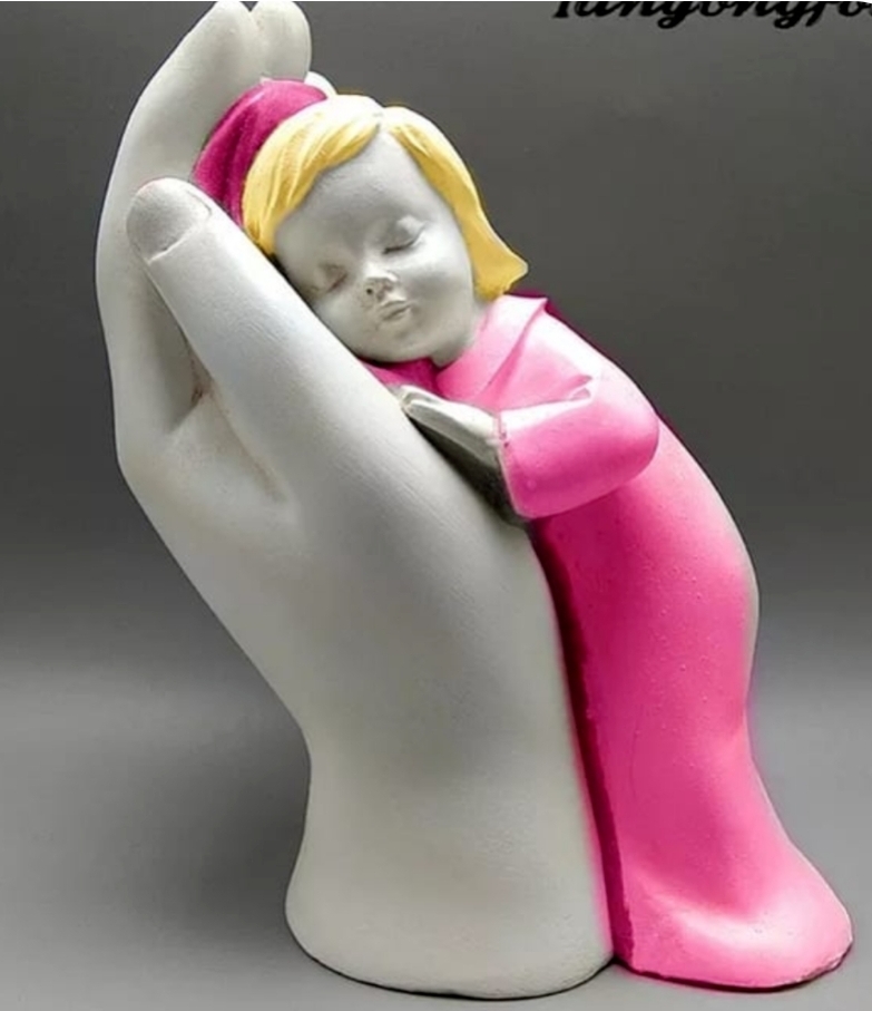 Avuç içinde kiz silikon kalip