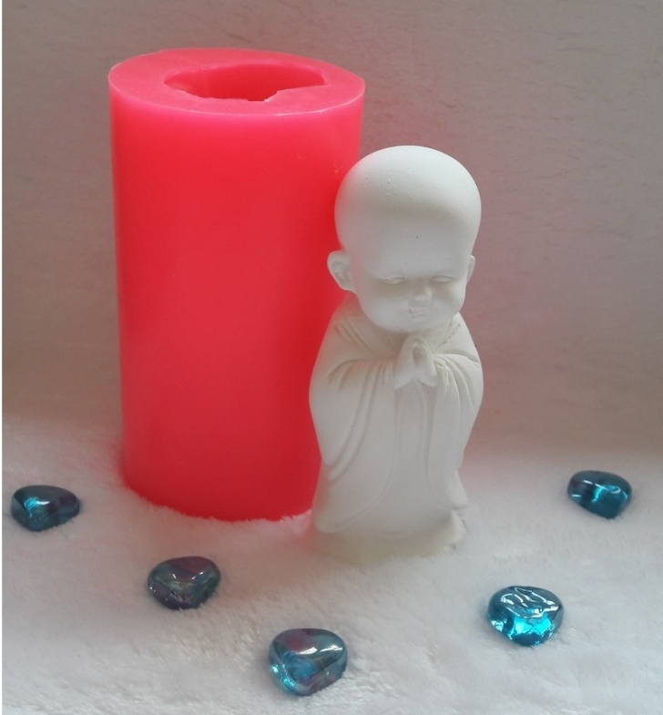 Elleri kapali budha silikon kalip
