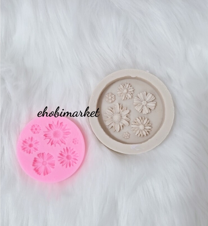 Minik çiçekler silikon kalip