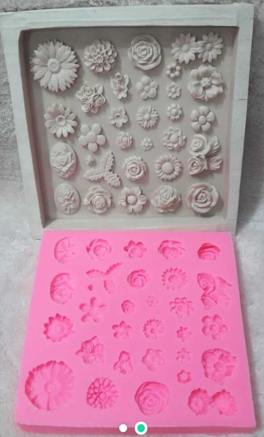 Çoklu çiçekler silikon kalip