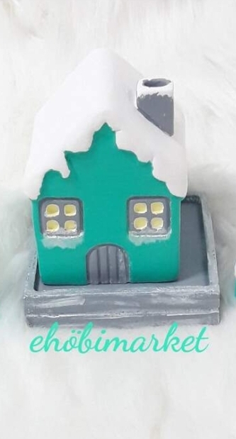 Karlı ev tütsü silikon kalip