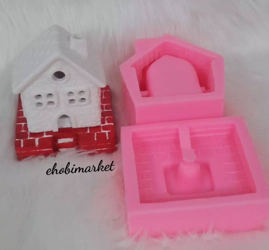 Ev model tütsü silikon kalip