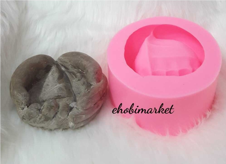 Avuç saksı silikon kalip