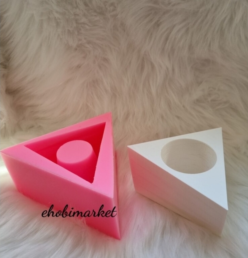 Prizma saksi silikon kalip