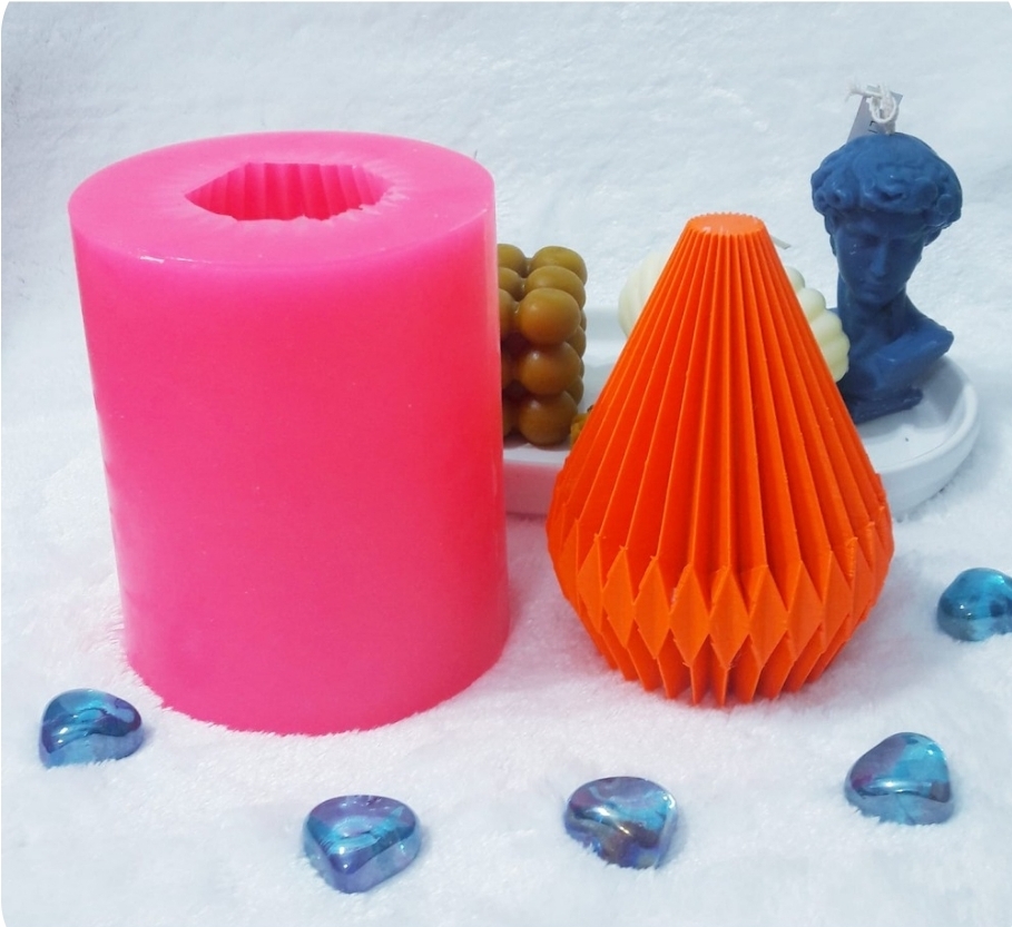 Tombik vazo gorunumlu silikon kalip