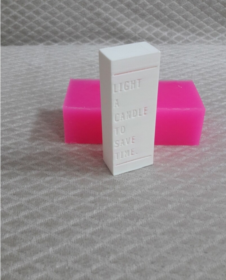 Yazili mum silikon kalip