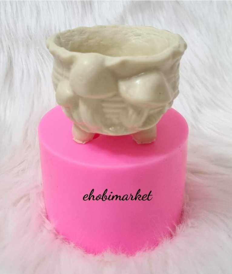 Ayakli mantar saksi silikon kalip